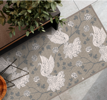 Vinyl Teppich Tiere kranichgartenszene - TenStickers