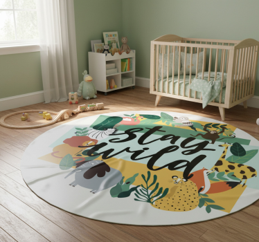 Vinyl teppich tiere kronen dschungeltiere - TenStickers