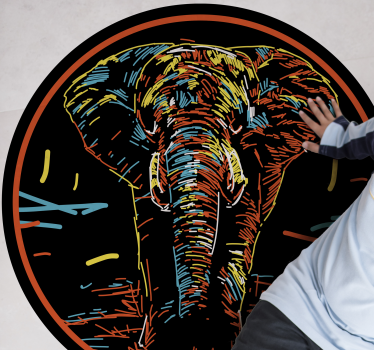 Vinyl Teppich Tiere lebendige safari-silhouette - TenStickers