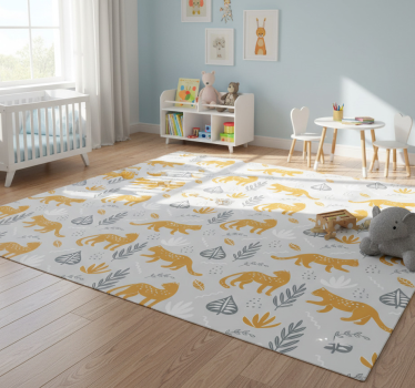 Vinyl teppich tiere leopardenschritt helles muster - TenStickers