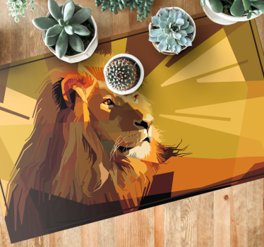 Vinyl Teppich Tiere löwen-abbildung - TenStickers