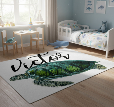 Vinyl teppich tiere mit anpassbarem schildkrötenmotiv - TenStickers