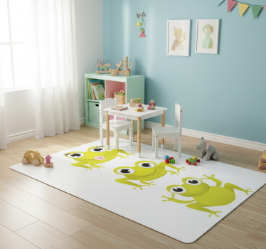 Vinyl teppich tiere mit babyfröschen - TenStickers