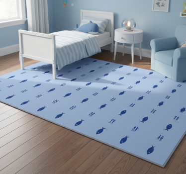 Vinyl teppich tiere mit gemustertem fischdesign - TenStickers