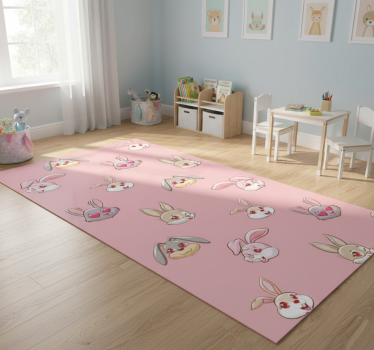 Vinyl teppich tiere mit hasen clipart set - TenStickers