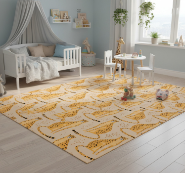 Vinyl teppich tiere mit leopardenmuster - TenStickers