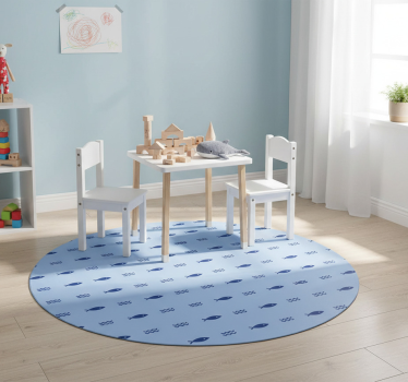Vinyl teppich tiere im minimalistischen fischmuster - TenStickers
