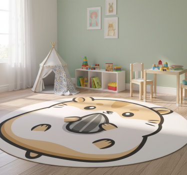 Vinyl teppich tiere mit niedlichem hamster-motiv - TenStickers