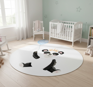 Vinyl teppich tiere mit niedlichem panda ballon - TenStickers