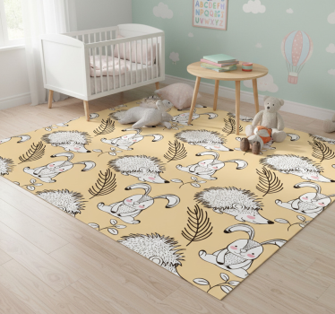 Vinyl teppich tiere mit niedlichen tiermustern - TenStickers