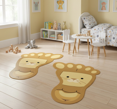 Vinyl teppich tiere mit niedlichen tierpfoten - TenStickers