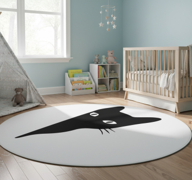 Vinyl teppich tiere mit schauendem kater - TenStickers