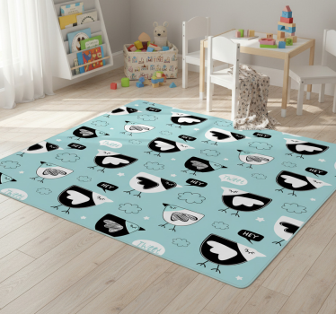Vinyl teppich tiere mit schwarzem hühner-muster - TenStickers