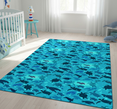 Vinyl teppich tiere mit schwimmenden schildkröten - TenStickers