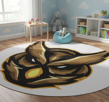 Vinyl teppich tiere mit starkem eulenemblem - TenStickers