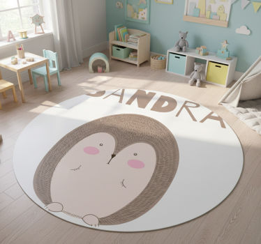 Vinyl teppich tiere mit süßem igel-charakter - TenStickers