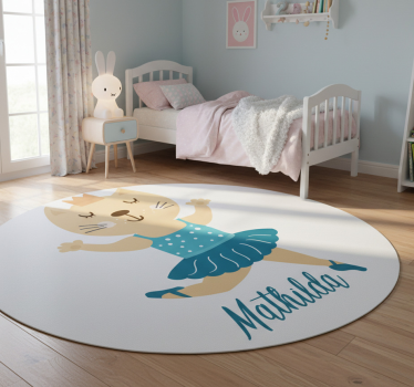 Vinyl teppich tiere tanzende katze mit namen - TenStickers