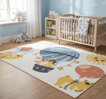 Vinyl teppich tiere mit tieren an ballons - TenStickers
