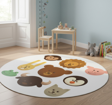 Vinyl teppich tiere glückliche kreaturen - TenStickers