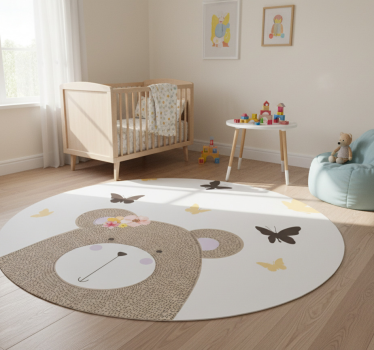 Vinyl teppich tiere mit verspieltem bärenmotiv - TenStickers