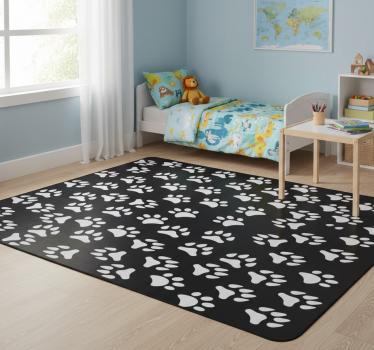 Vinyl teppich tiere mit weißen tiermotiven - TenStickers