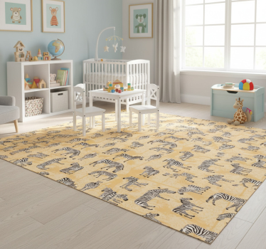 Vinyl teppich tiere mit zebramuster - TenStickers