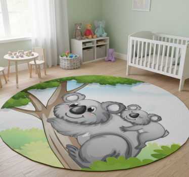 Vinyl teppich tiere mutter und baby koala - TenStickers