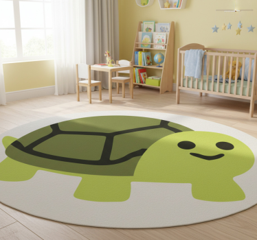 Vinyl teppich tiere niedliche lächelnde schildkröte - TenStickers