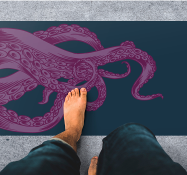 Vinyl Teppich Tiere oktopus-Ornament-Overlay - TenStickers