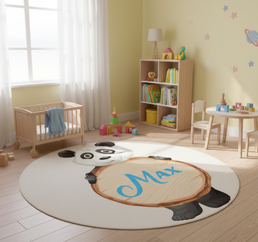 Vinyl teppich tiere panda mit namen - TenStickers