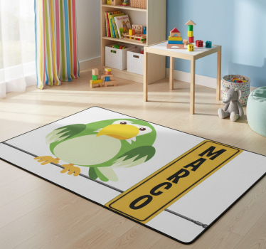 Vinyl teppich tiere papagei mit namen - TenStickers
