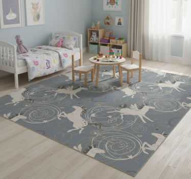 Vinyl teppich tiere pegasus einhörner auf dunkelheit - TenStickers