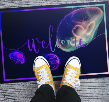 Vinyl Teppich Tiere quallen willkommen - TenStickers