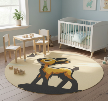 Vinyl teppich tiere rehe und schmetterlinge - TenStickers