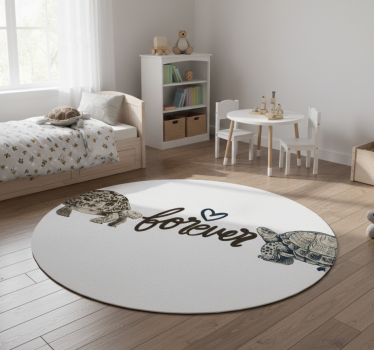 Vinyl teppich tiere schildkröten für immer liebe zitat - TenStickers