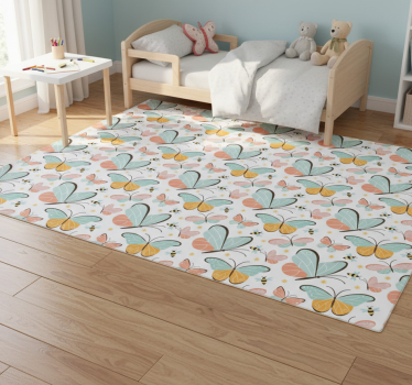 Vinyl teppich tiere schmetterlinge und bienen - TenStickers