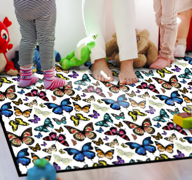 Vinyl Teppich Tiere schmetterlingssammlung - TenStickers