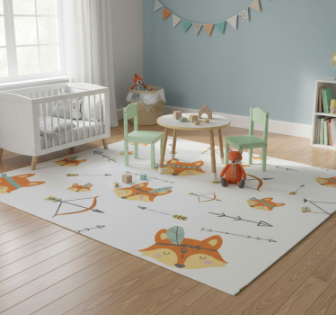Vinyl teppich tiere set aus füchsen und pfeilen - TenStickers