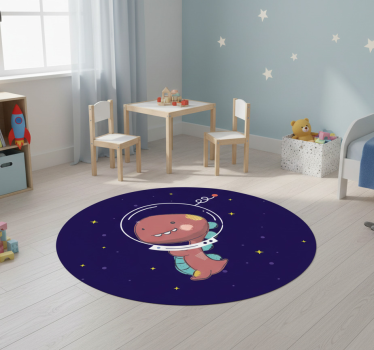 Vinyl teppich tiere space t-rex - TenStickers