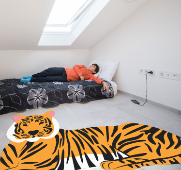 Vinyl Teppich Tiere tiger-kunstwerk - TenStickers