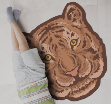 Vinyl Teppich Tiere tigergesichtsdarstellung - TenStickers