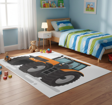 Vinyl teppich tiere traktor mit großen reifen - TenStickers
