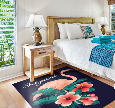Vinyl Teppich Tiere tropischer flamingo - TenStickers