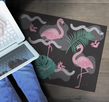 Vinyl Teppich Tiere tropisches flamingomuster - TenStickers