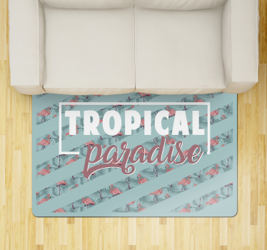 Vinyl Teppich Tiere tropisches paradies text - TenStickers
