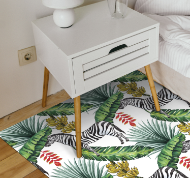Vinyl Teppich Tiere tropisches zebra - TenStickers