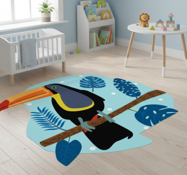 Vinyl teppich tiere tukan im tropischen stil - TenStickers