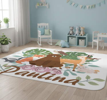 Vinyl teppich tiere waldtier versammlung - TenStickers