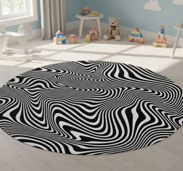 Vinyl teppich tiere mit 3d effekt zebra - TenStickers