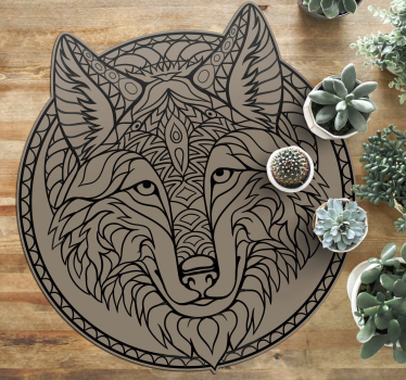 Vinyl Teppich Tiere braunes wolfsdesign - TenStickers